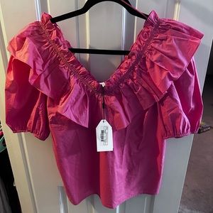 NWT English factory ruffle top
